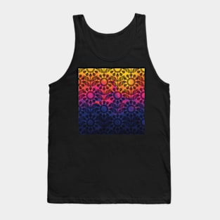 Flower pattern on colorful background Tank Top